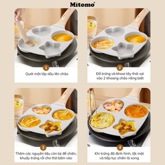 Chảo chống dính 4 ngăn đa hình Mitomo