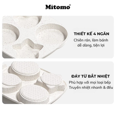 Chảo chống dính 4 ngăn đa hình Mitomo