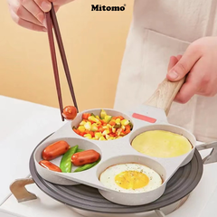 Chảo 3 ngăn chống dính Mitomo - Hàng cao cấp