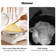 Chảo làm bánh crepe, pizza Mitomo size 24 – Chống dính vượt trội