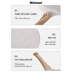 Chảo làm bánh crepe, pizza Mitomo size 24 – Chống dính vượt trội