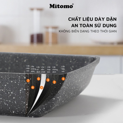 Chảo vuông chiên trứng cuộn Mitomo - Chống dính tuyệt đối