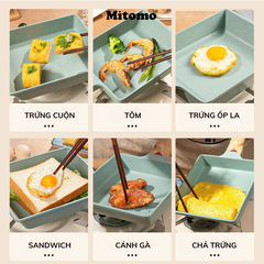 Chảo vuông chiên trứng cuộn Mitomo - Chống dính tuyệt đối