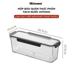 Hộp Bảo Quản Thực Phẩm Tách Nước Thông Minh Mitomo – Giữ Tươi Lâu, An Toàn