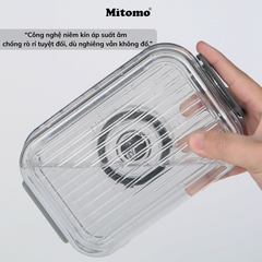 Bộ 4 Hộp Bảo Quản Thực Phẩm Hút Chân Không Thông Minh Mitomo – Giữ Tươi Lâu Gấp 3 Lần