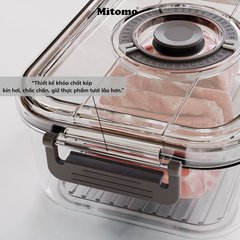 Bộ 4 Hộp Bảo Quản Thực Phẩm Hút Chân Không Thông Minh Mitomo – Giữ Tươi Lâu Gấp 3 Lần