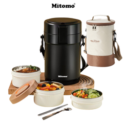 Hộp cơm giữ nhiệt Mitomo LCH-7086 Màu Đen