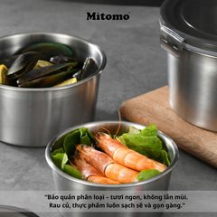 Bộ 5 Hộp Bảo Quản Thực Phẩm Inox 304 Hình Tròn – Kín Hơi, An Toàn, Bền Đẹp