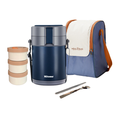 Hộp cơm giữ nhiệt Mitomo LCH-7086 Màu Xanh