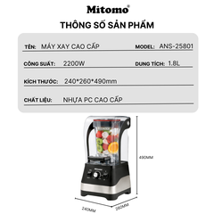 Máy Xay Sinh Tố Công Nghiệp Cao Cấp Mitomo ANS-25801