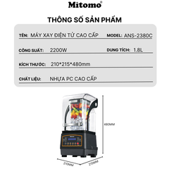 Máy Xay Sinh Tố Điện Tử Cao Cấp Mitomo ANS-2380C