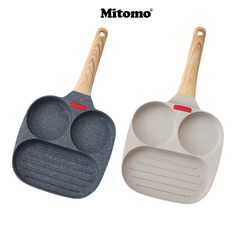 Chảo 3 ngăn chống dính Mitomo - Hàng cao cấp