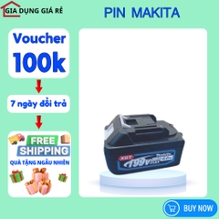 Quạt Tích Điện Lồng Sắt Đế Pin Makita 21V - Sử Dụng Liên Tục 4 - 6 iếng, Kích Thước 8 Inch.