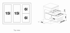 Thùng đựng rác Blanco Select 60/4 Orga