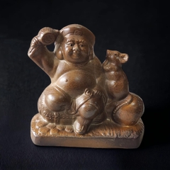 Tượng Bizen thần Daikokuten & chuột may mắn