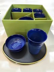Hộp 5 set: khay, cốc, bát nhỏ
