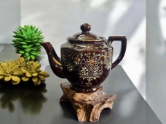 Ấm trà Vintage Brown Betty Redware