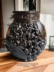 Bình điêu khắc hoa văn làm đèn ngủ