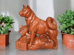 Tượng chó túi vàng &búa chiêu tài