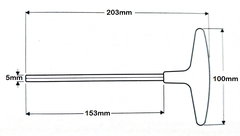 Lục giác chữ T đầu bằng Eight 018-5H