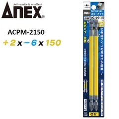 Vỉ 2 mũi vít 2 đầu có từ tính ANEX ACPM-2150