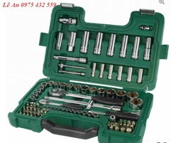 Bộ tuýp cần siết tự động 1/4" và 1/2" 88 chi tiết SATA 09013