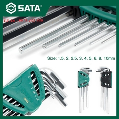 Bộ lục giác đầu bằng loại dài 9 chi tiết  SATA 09103