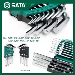 Bộ lục giác bi hệ inch 12 chi tiết SATA 09106