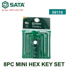 Bộ Lục Giác Mini Hệ Mét 8 Chi Tiết SATA 09119