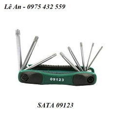 Bộ lục giác gập hoa thị 8 chi tiết SATA 09123