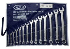 Bộ cờ lê vòng miệng hệ inch 14 chi tiết 3/8-1.1/4" ASAHI 1014