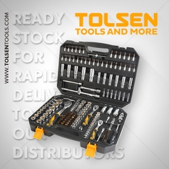 BỘ TÍP 1/2" 1/4" 3/8" 178 PCS(Công Nghiệp) TOLSEN 15146