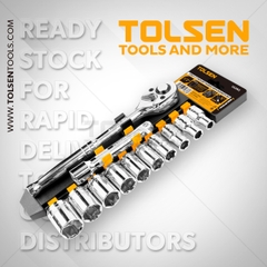 BỘ TUÝP 12 MÓN 1/2" HỆ INCH  (CÔNG NGHIỆP ) TOLSEN 15392