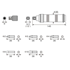 Bộ tô vít đóng đầu 1/2" ANEX No.1901