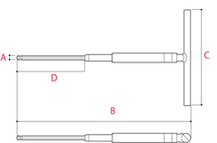 Lục giác chữ T đầu bi 5.0mm TSUNODA TL- 5.0B
