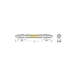 Vỉ 2 mũi vít 2 đầu có từ tính ANEX ARTM-2110