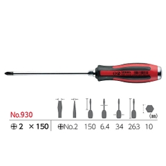 Tô vít đóng 4 cạnh VESSEL No.930+2x150