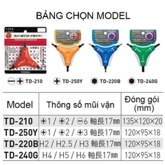 Tô vít ngắn 3 đầu VESSEL TD-210