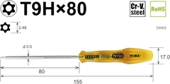 Tô vít hoa thị cán nhựa VESSEL 5400TX T9Hx80