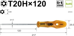 Tô vít hoa thị cán nhựa VESSEL 5400TX T20Hx120