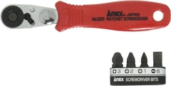 Bộ tay vặn và 5 mũi vít dùng trong góc hẹp ANEX No.525-5B
