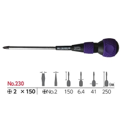 Tô vít đóng 4 cạnh cán tròn VESSEL 230+2x150