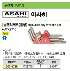 Bộ lục giác hoa thị ngắn  ASAHI ATXS710