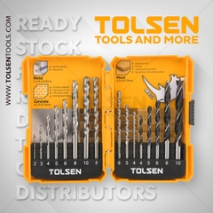BỘ 16 MŨI KHOAN GỖ - TƯỜNG - SẮT TOLSEN 75628