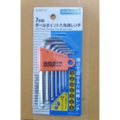 Bộ lục giác bi loại ngắn 1.5-6mm   ASAHI AZS0710