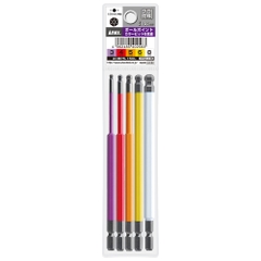 Vỉ 5 mũi vít đầu lục giác bi  ANEX ACBP5-150L