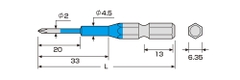 Vỉ 2 mũi vít 1 đầu ANEX ACD-00065
