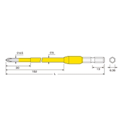 Vỉ 1 mũi vít 4 cạnh ANEX ACMD-2200