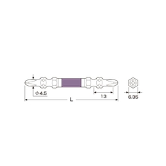 Mũi vít 2 đầu mảnh ANEX ADRS-2085