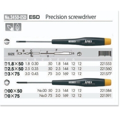 Tô vít điện tử chống tĩnh điện ANEX No.3450-ESD+0x75